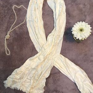 Scarf champagne with strass